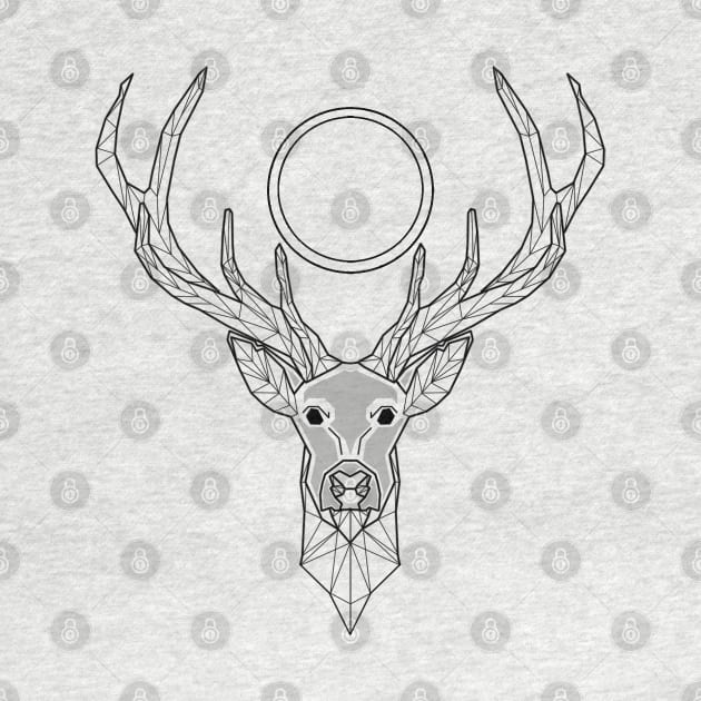 Minimalist Spirit Deer by Insanity_Saint